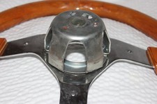 Vintage Wood 3-spoke Steering Wheel With Ferrari Emblem Oct26 D Vintage Wood 3-spoke Steering Wheel With Ferrari Emblem Oct26 D