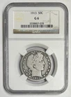 1913 50c Barber Half Dollar G6 NGC