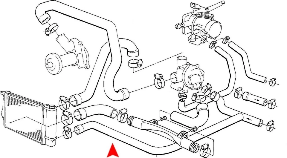 Manguera de calefacción URO Parts 11531722743 para 87-93 BMW 325 325e 325es 325i 325is 325iX Foto 2 de 4
