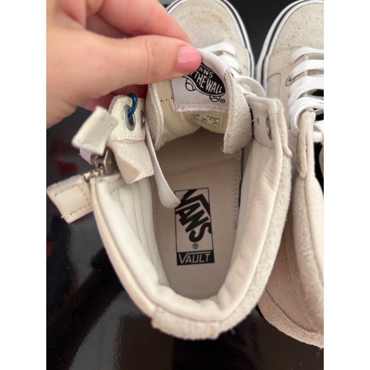 Size 8.5 - Vans SK8- Cap LX High Marshmallow for sale online | eBay