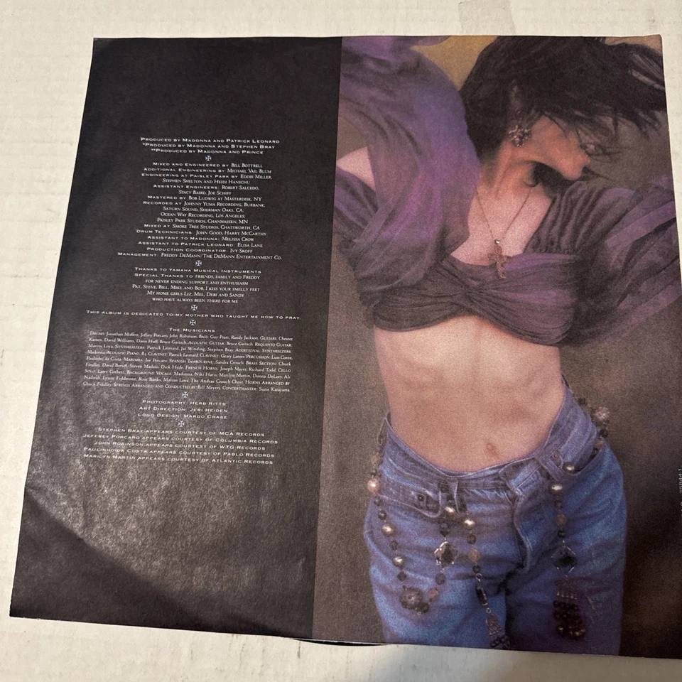 MADONNA: Like A Prayer Vinyl LP 1989 Orig Pressing (W1-25844) MINT/MINT SHRINK! - Image 3 of 4