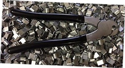 RNL RabbitNippLes J-Clip Pliers + 2 LBS of J-Clips, Black Handle