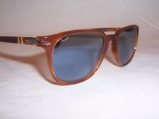 NEW Persol Sunglasses PO 3019S 96/56 TERRA DI SIENA/BLUE 52mm AUTHENTIC 3019