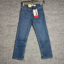 Levi Strauss Boys 514 Straight Performance Jeans Size 8 Regular Blue Stretch