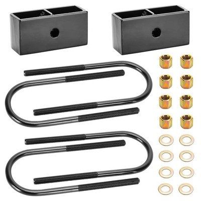 2'' Rear Lift Blocks Leveling Kit w/ U-Bolts for Dodge Ram 1500-3500 2002-2010