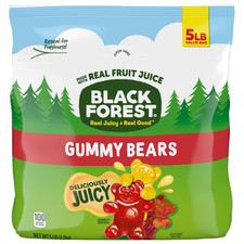 Gummy Bears Candy, Made with Real Fruit Juice, Resealable 5-Pound Bulk Bag