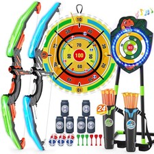 Kids Bow And Arrow Archery Set LED Light Up Toy For Indoor And Outdoor Sports