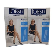 2-Jobst Compression Stockings, Maternity,15-20 MmHg, Small , Waist, Natural,C.T