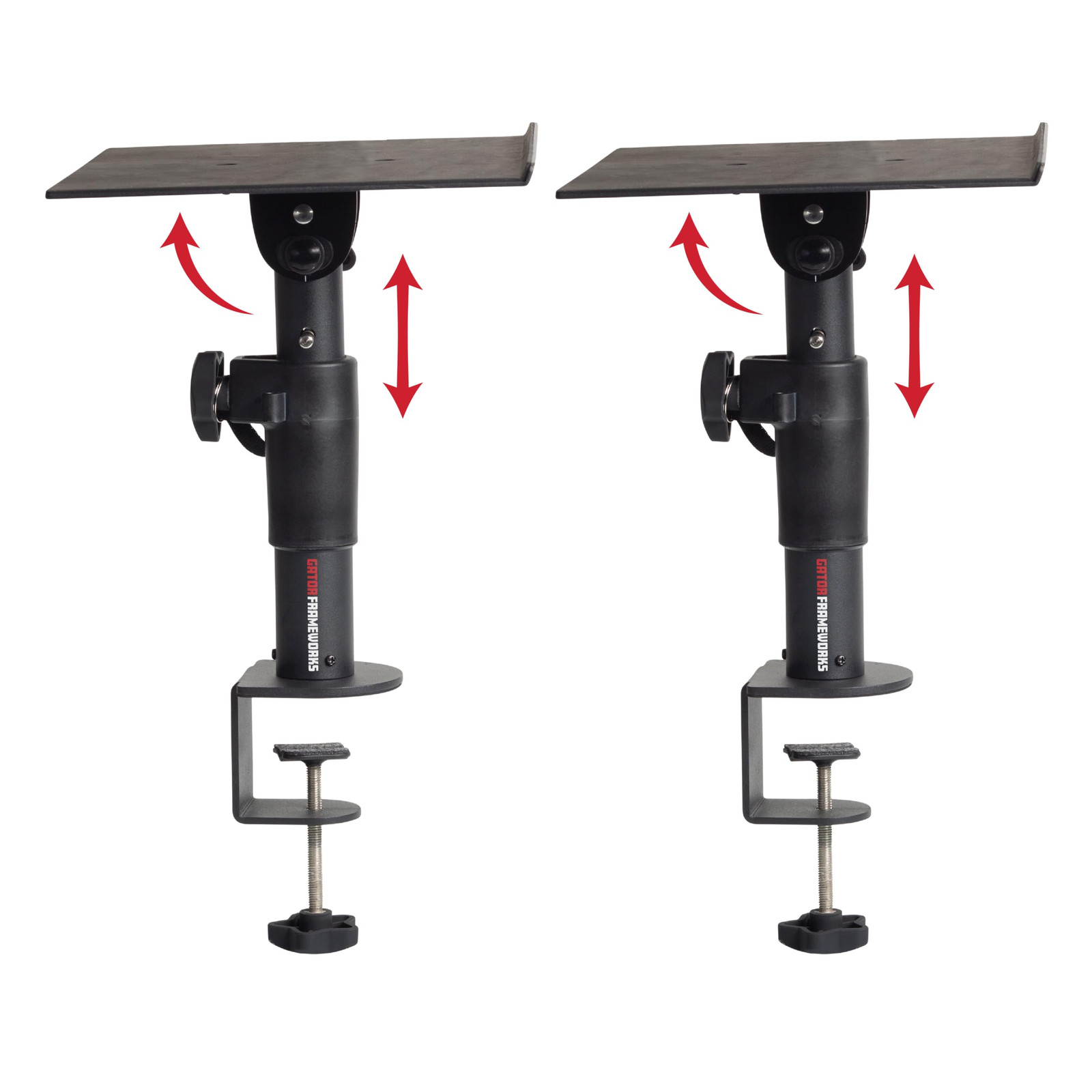 Desktop Clamp-On Studio Monitor and Speaker Stand - Set of 2 (GFWSPKSTMNDSKCMP)