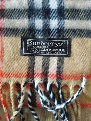 Vintage Burberry Beige Nova Check Wool Scarf 188cm X 30cm | eBay