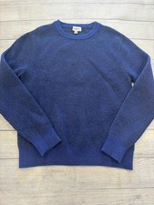 Goodfellow  Co Sweater Mens Medium Blue Crewneck Ribbed Knit Pullover Casual