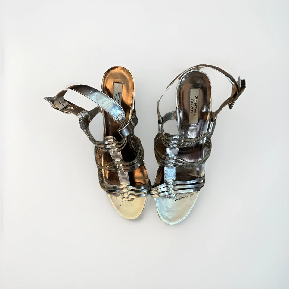 Simply Vera Vera Wang Women's Tan Wedge Heel Slide Sandals - Image 2 of 4