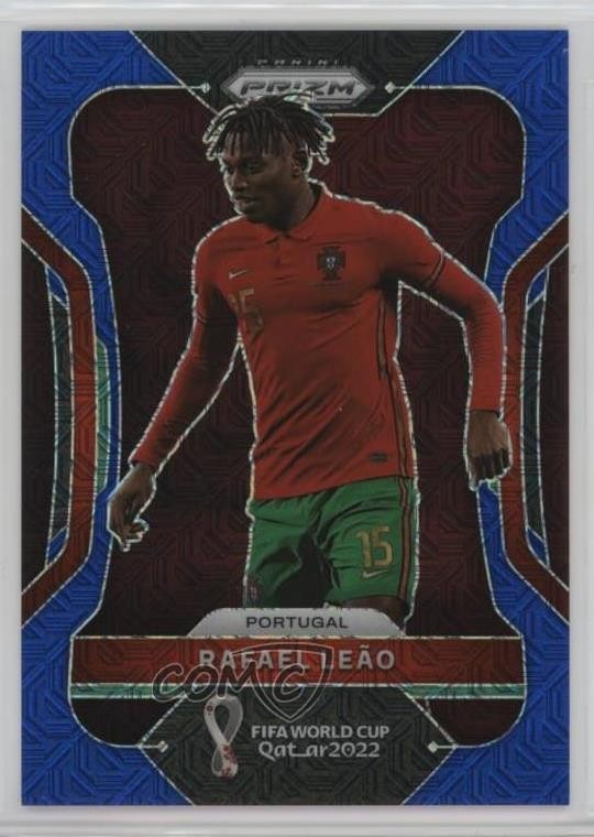 2022 Panini Prizm World Cup Qatar Blue Mojo Prizm 6/75 Rafael Leao #181 14tf