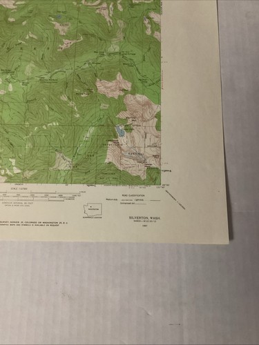 Silverton Quadrangle WA 1960 USGS Topographical Map Department Of Conservation - Picture 3 of 8