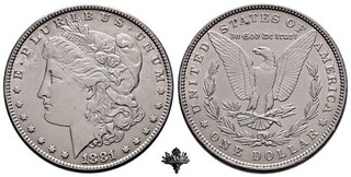 USA $1 one Morgan dollar 1881 Philadelphia SILVER Silbermünze United States