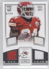 2013 National Treasures Rookie NFL Gear Materials Quad 82/99 Knile Davis #19 1b8