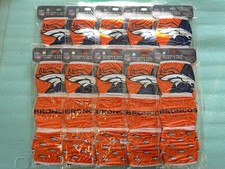 Lot of 10 3-Pk Denver Broncos Logo Face Mask NFL Football Unisex Adult