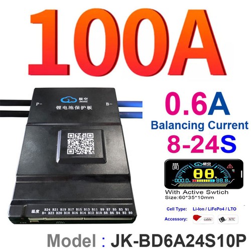 JK Smart BMS 4S-24S 40-200A LiFePo4 Li-ion with Active Balancer BT/RS485/LCD lot - Picture 37 of 78