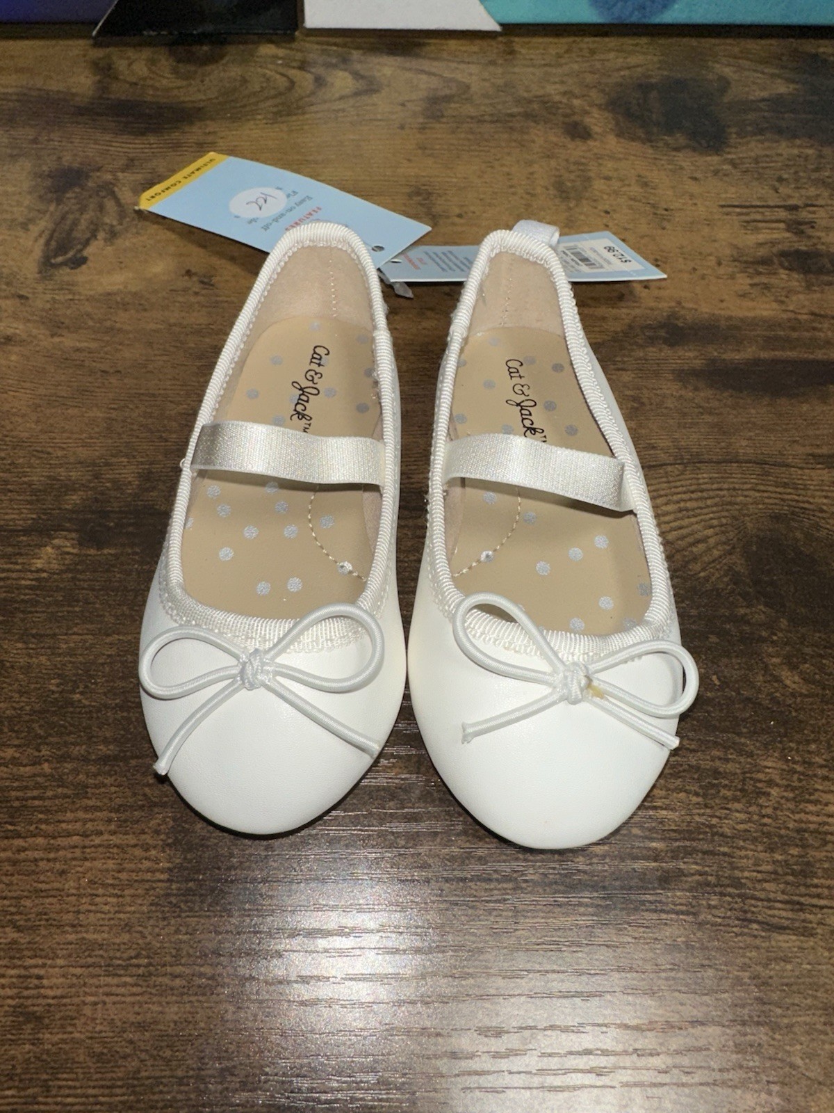 Toddler Girls' Nora Slip-On Ballet Flats White - Cat & Jack - SIZE 5