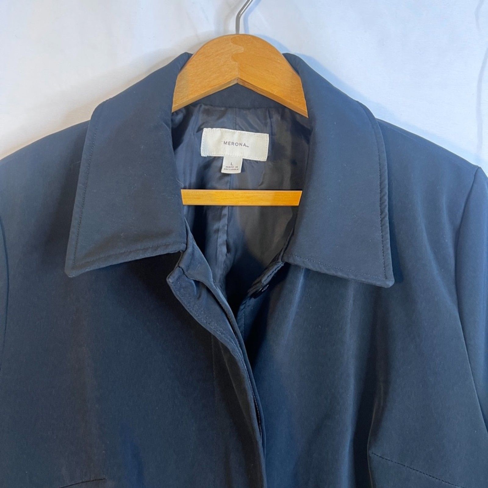 Merona Button Front Lined Basic Black Lightweight… - image 3