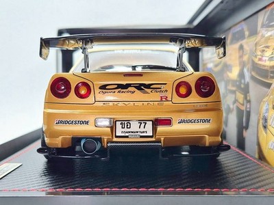 IG3799 – 1/18 TOP SECRET 34GT-R (BNR34) Gold Comes with RB26