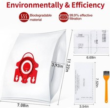 Image of Hoover Bags For Miele FJM 3D Efficiency Vacuum Cleaner Dust  &Filters C2 C1