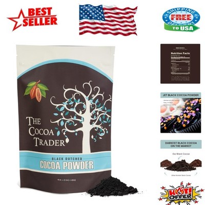 1 lb Black Cocoa Powder - Dutch Processed,  & Gluten-Free Baking Essential