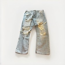 nwt AEROPOSTALE high rise 90s baggy fit distressed denim jeans sz 14 stonewash