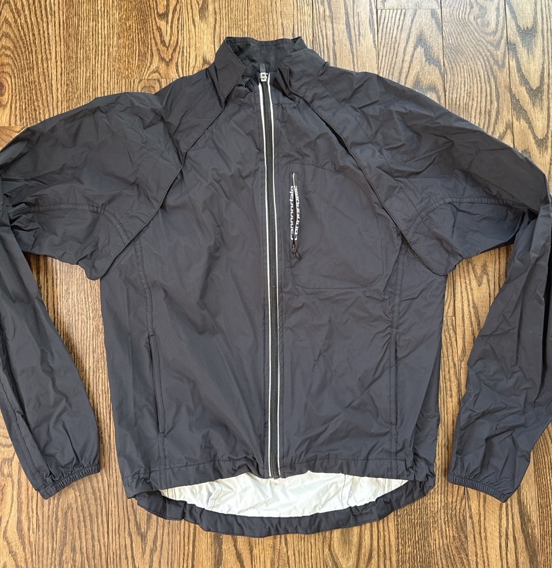Cannondale Bike Cycling Jacket Mens Medium Black Full Zip Li