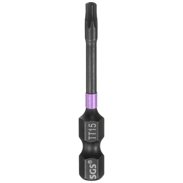 "TT15 Torx Schraubendreherbit 1/4\" Sechskant 2\" Magnetisch Mit Loch"-image