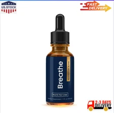 BREATHE 8-IN-1 Mullein Drops For Lungs Detox & Lung Cleanse | Peppermint, Thy...