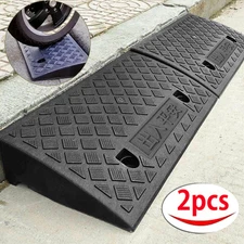 2 Pack Professional Driveway Ramp Heavy Duty Vehicle Curb Rubber Threshold Ramp