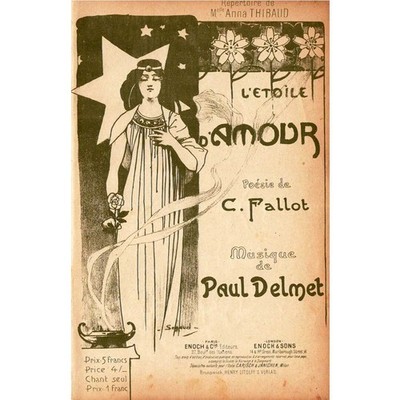 Rivoli Antiques: Antique Chanson Sheet Music - Letoile dAmour (Loving Star) ~ 19