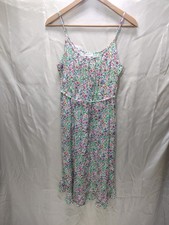 J.CREW Midi Dress Women 4 Floral Ruffle Curved Hem Tie-Waist Viscose BI399