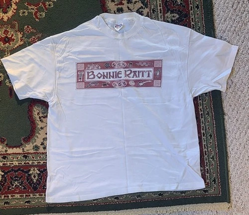 Bonnie Raitt "Luck Of The Draw" World Tour Conc 1990s vintage concert t-shirt, vintage, size XL, single stitch, B+ condition