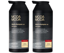 ModaModa Zero Gray Black Hair Shampoo 10.58 Oz Natural Darkening Color 2 Pack