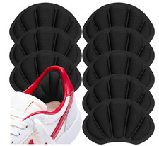 Back of Heel Cushion Pads Adhesive Heel Grips Inserts for Boots Shoes 8Pc Black