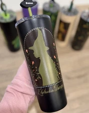 Dragon Glassware Wicked For Good Movie Elphaba Stainless Steel Tumbler 24oz