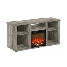Chimenea TV Centro de Entretenimiento con Compartimento de Almacenamiento Abierto para TV hasta...
