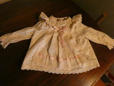 Baby Blouse Vintage Pink Rosebud w/ Apron Size 6-9 Month