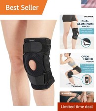 Adjustable Open Patella Hinged Knee Brace for Meniscus  Ligament Pain Relief
