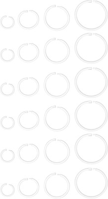 Piercing Retainer Set 18G Kunststoff rund für Nasen Lippen Septum Ohren 24 Stück