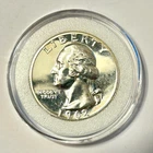 1962-P Washington Silver Quarter Gem Proof Strike 90% Silver U.S. 25c In Capsule