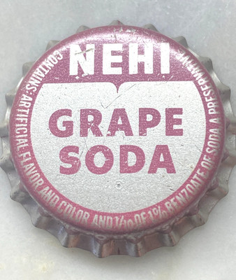 Vintage  NEHI Grape Soda bottle CAP NEW Unused Cork Lined FREE shipping