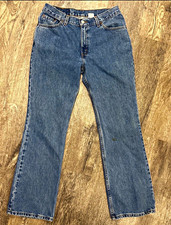 Vintage Levi's 517 Juniors Slim Bootcut Blue Denim Cotton Jeans Size 13