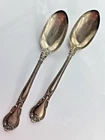 2 Antique Gorham Chantilly Sterling Silver Spoon 5.5” ~No Monogram Rococo Scroll