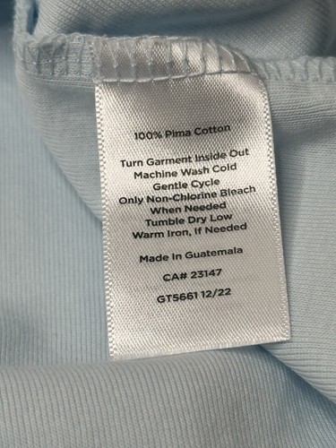 Talbots Tee Women’s Size Medium Baby Blue Short Sleeve Casual Vacation Light - Picture 7 of 8