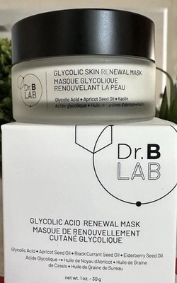 Dr.B Lab Glycolic Acid Renewal Mask 1oz Full Size Face Mask Rejuvenating NIB