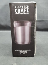 NEW Open Elevated Craft Hybrid Cocktail Glass Black Steel Finish 12oz HCG-BLK-1