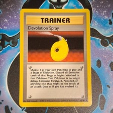 devolution spray pokemon card 95/124 Uncommon Reverse Holo NM Evolves from null Rules Devolve 1 of your evolved Pokmon by shuffling any number of Evolution cards on it into your deck Devolution Spray - Dragons Exalted